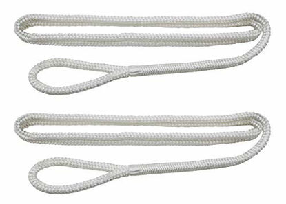 Picture of Extreme Max 3006.3398 BoatTector Premium Double Braid Nylon Fender Line Value 4-Pack - 3/8" x 6', White