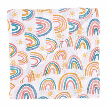 Picture of Mud Pie Muslin Swaddle, Rainbow