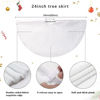 Picture of White Christmas Tree Skirt 24 inch Faux Fur Tree Skirt Small Xmas Tree Skirt Christmas Decorations