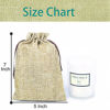 Picture of LYSXP 50PCS Burlap Bags with Drawstring5x7 inch Drawstring Gift Bag Jewelry Pouches for Wedding Party Favors, DIY Craft, Christmas,Presents (Cream, 5x7Inch)