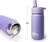 Picture of Hydrapeak Mini 14oz Kids Water Bottle with Straw Lid, Stainless Steel Double Wall Insulated Water Bottle for Kids | Leak-Proof and Spill-Proof Kids Water Bottle for School, Cold for 24 Hours (Pink)
