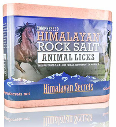 Picture of 11 LB Compressed Himalayan Salt Lick for Horse, Cow, Goat, etc. Made from Specially Selected Higher Quality Himalayan Salt - Evenly Distributed Minerals - 100% Pure & Natural