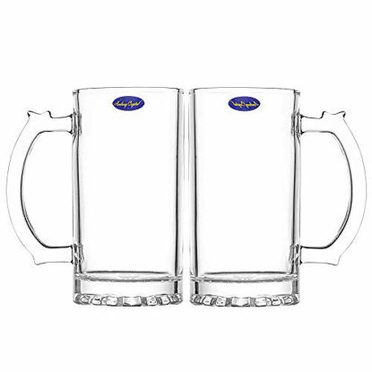 Picture of Amlong Crystal Lead-Free Beer Mug - 16 oz, Set of 2