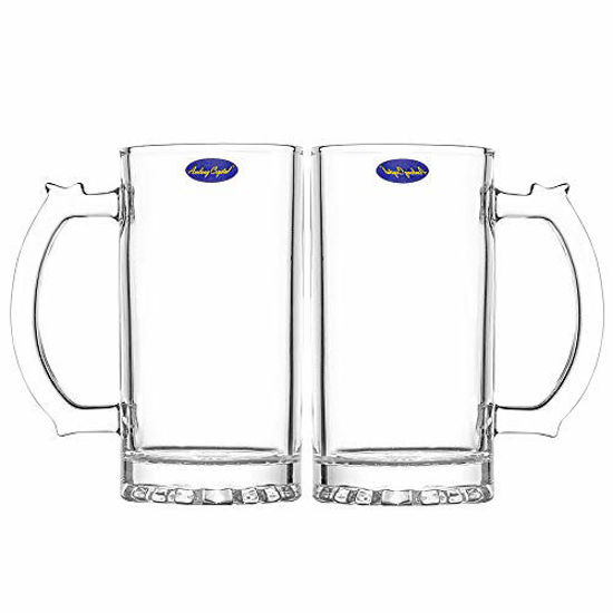 Picture of Amlong Crystal Lead-Free Beer Mug - 16 oz, Set of 2
