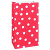 Picture of 100 PCS Red Kraft Paper Bags Biodegradable Polka dot Paper Lunch Bags for Kids Birthday Party Favor Supplies by ADIDO EVA5.1 x 3.1 x 9.4 in