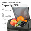 Picture of Tirrinia Insulated Lunch Bag, Leakproof Thermal Bento Cooler Tote for Women and Men, Dual Compartment with Shoulder Strap, 10.2" x 7.5" x 9", Dark Gray