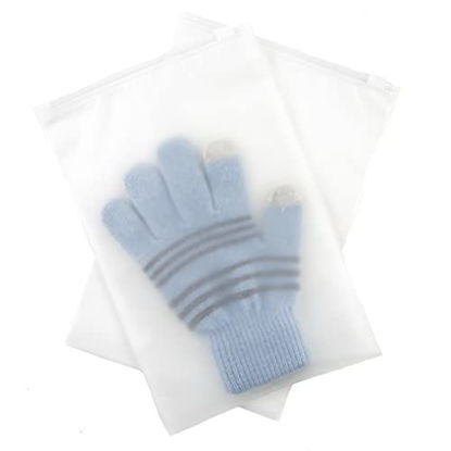 Picture of Frosted Slide Zip Plastic Bags for Packaging Products - 6x9" - 100 Pack - Plastic Packaging Bags - Small Zip Bags for Packaging - Plastic Zip Bags - Frosted Zipper Bag