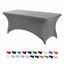 Picture of Peomeise 6FT Spandex Table Cover Rectangular Stretch Spandex Tablecloth (Gray,6FT)