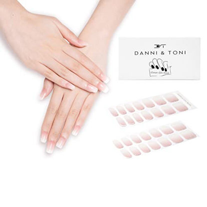 Picture of DANNI&TONI Semi Cured Gel Nail Polish Strips Glitter Gel Nail Stickers Ombre Nail Strips (28 Stickers)