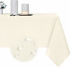Picture of Obstal 210GSM Rectangle Table Cloth - Heavy Duty Water Proof Microfiber Tablecloth, Decorative Fabric Table Cover for Outdoor and Indoor Use (Ivory,60 x 84 Inch)