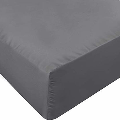 Picture of Utopia Bedding Cal King Fitted Sheet - Bottom Sheet - Deep Pocket - Soft Microfiber -Shrinkage and Fade Resistant-Easy Care -1 Fitted Sheet Only (Grey)