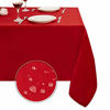 Picture of Obstal Rectangle Table Cloth, Oil-Proof Spill-Proof and Water Resistance Microfiber Tablecloth, Decorative Fabric Table Cover for Outdoor and Indoor Use (Rio Red, 60 x 84 Inch)
