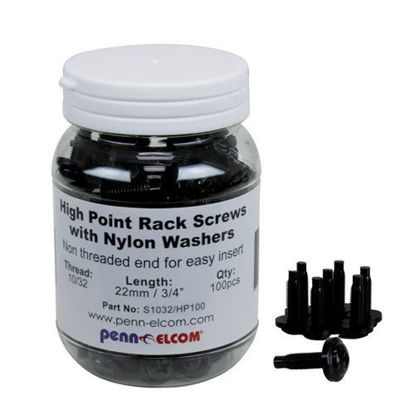 Picture of Penn Elcom High Point Rack Screws for Equipment Mounting 100 Screws and Washers S1032/HP/WA/100