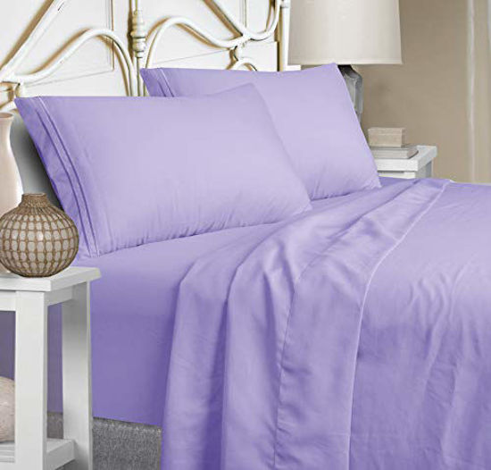 Picture of Mejoroom Twin Size Sheet Set - Soft Microfiber Bed Sheets,Deep Pocket Twin Sheets, Hypoallergenic,Wrinkle& Breathable, Fade Resistant - 3 PieceTwinViolet