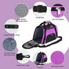 Picture of JMOON Cat Carrier Soft-Sided Airline Approved Pet Carrier Bag,Pet Travel Carrier for Cats,Dogs Puppy Comfort Portable Foldable Pet Bag (Medium, Purple)