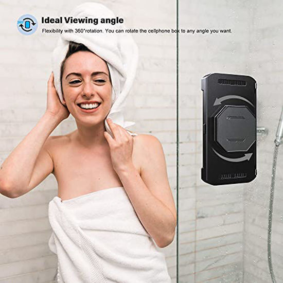 GetUSCart 2021 Upgraded Oceavity Shower Phone Holder Waterproof 360