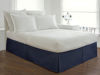 Picture of Lux Hotel Microfiber Tailored Bed Skirt with Classic 14 Inch Drop Length Pleated Styling, Twin XL, Navy