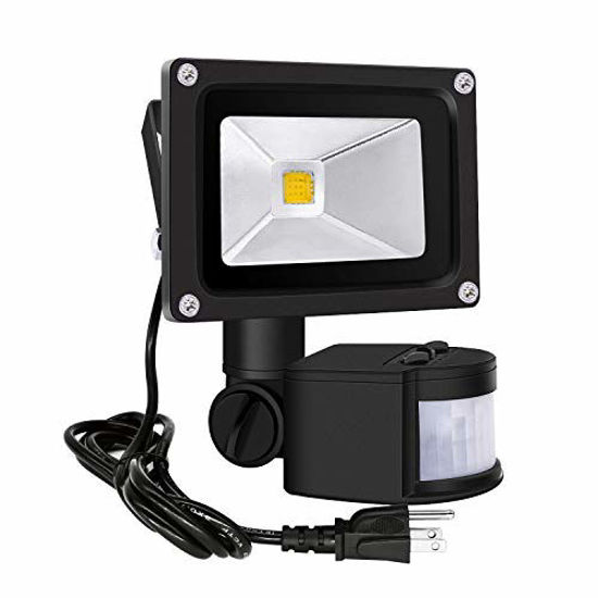 GetUSCart Motion Sensor Flood Lights Outdoor,10W Induction LED Lamp