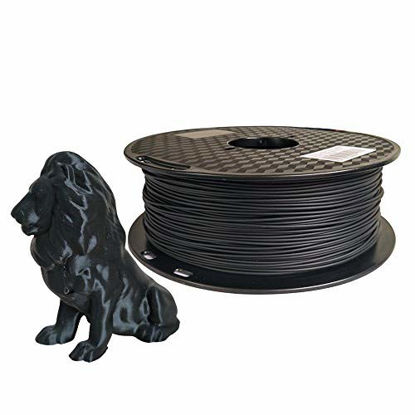 Picture of PLA Max PLA+ Black PLA Filament 1.75 mm 3D Printer Filament 1KG 2.2LBS 3D Printing Material Strength Than Normal PLA Pro Plus Filament CC3D Black Color