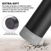 Picture of Koodee Kids Water Bottle 16 oz Stainless Steel Triple Wall Vacuum Insulated Wide Mouth Bottle Kids with Leakproof Spout Lid (Black)