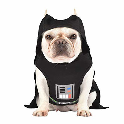 Picture of Star Wars for Pets Darth Vader Costume for Dogs, Large (L) | Hooded and Comfortable Black Dog Costume for All Dogs | Dog Halloween Star Wars Dog Costume | See Sizing Chart for More Info