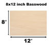 Picture of (12-Pack) 12x8x1/16 Unfinished Basswood Sheets for Crafts - 1.5mm Thick Thin Plywood Sheets - Easy to Cut and Use - Perfect for Architectural Models - Natural Color Basswood with Smooth Surface