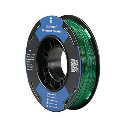 Picture of SainSmart TPU Filament 1.75 Dark Green Flexible TPU 3D Printing Filament 1.75 mm 250g Translucent Color Dimensional Accuracy +/- 0.05 mm