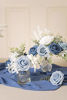 Picture of Ling's moment Artificial Flowers Powder Blue Roses 25pcs Real Looking Fake Roses w/Stem for DIY Wedding Bouquets Centerpieces Arrangements Party Baby Shower Home Decorations