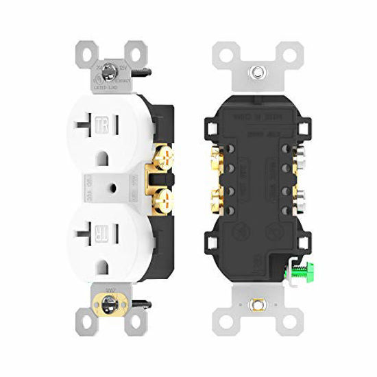 GetUSCart AIDA Duplex Electrical Receptacle Outlets, 20Amp 125V Wall Outlet, TR, Residential, 3