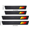 Picture of 4pcs Tri-Color Carbon Fiber Car Door Front/Rear Sill Plate Protectors Fit for Tacoma 4Runner Tundra Sequoia Rav4 Highlander (Yellow Orange Red 3 Color)