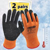 Picture of Schwer 2.0 Flexible Winter Work Gloves for Men 100% Waterproof Work Gloves Double Latex Coated for Outdoor Cold Weather at -58, Freezer, Shoveling Snow, Ice Fishing,Agriculture, Warehouse, Large, 2 Pairs