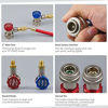 Picture of Orion Motor Tech Adjustable R134A Adapter Fittings Quick Coupler High Low AC Freon Manifold Gauge Hose Conversion kit, 1/4" SAE HVAC