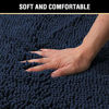 Picture of Bath Mats for Bathroom Non Slip Luxury Chenille Ultra Soft Bath Rugs 24x36 Absorbent Non Skid Shaggy Rugs Washable Dry Fast Plush Area Carpet Mats for Indoor, Bath Room, Tub - Navy