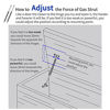 Picture of OTUAYAUTO 12 inch Gas Struts - 107N/24Lbs Universal Lift Support C1603795 - Gas Shocks for Tool Box Shock, Truck Cap Strut, Hydraulic Door Hinge, Cabinet Gas Strut, RV Door Strut