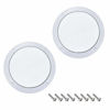 Picture of uxcell 2pcs 6.5" Speaker Grill Mesh Decorative Circle Woofer Guard Protector Cover Audio Accessories White