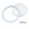 Picture of uxcell 2pcs 6.5" Speaker Grill Mesh Decorative Circle Woofer Guard Protector Cover Audio Accessories White