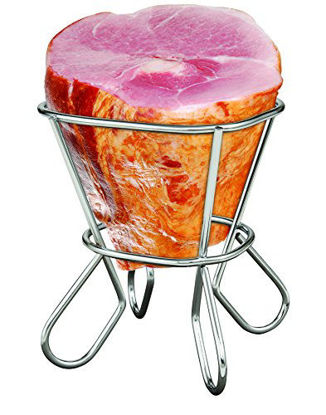 Picture of HIC Harold Import Co. Wire Spiral Ham Holder and Roasting Rack, For Ham up to 10-Pounds, 6-Inches Tall
