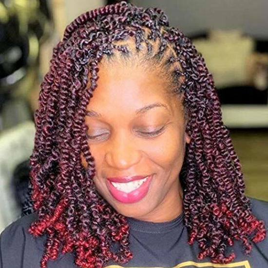 GetUSCart 8 Inch 3 Packs Pre twisted Spring Twist Braids Crochet