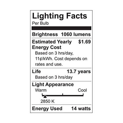 Picture of GE Lighting 32295 LED Bright Stik 14-watt (75-Watt Replacement), 1060-Lumen Light Bulb with Medium Base, Soft White, 2-Pack