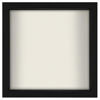Picture of Americanflat 11x11 Shadow Box Frame in Black with Soft Linen Back - Composite Wood with Polished Glass for Wall and Tabletop