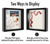 Picture of Americanflat 11x11 Shadow Box Frame in Black with Soft Linen Back - Composite Wood with Polished Glass for Wall and Tabletop