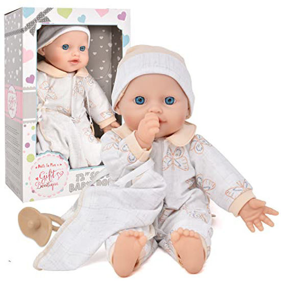 Picture of 12 Inch Soft Body Baby Doll in Gift Box, 12 Inch Baby Doll with Pacifier, Blanket and Clothes