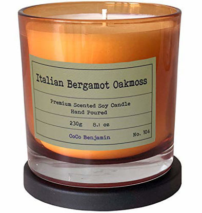 Picture of Soy Candle , Highly Scented, Hand Poured, 8.1 oz (Italian Bergamot Oakmoss)