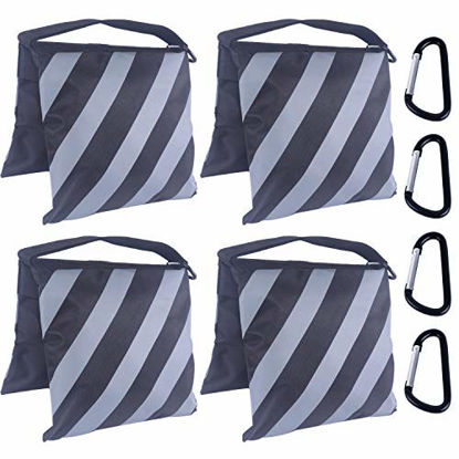 Picture of ABCCANOPY Sandbag Saddlebag Photography Weight Bags for Video Stand,4 Packs (Gray)