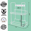 Picture of Double Glove Dispenser Wall Mount - 2 Wire Rack Tissue Napkin Gloves Box Holder, Durable Metal Paper Towels Organizer for Commercial Food Service, Lab, Office, Home, Toilet Bathroom, Garage