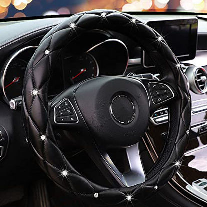 SUVS Sedans Black YOGURTCK 3D Texture Fuzzy Fluffy Steering Wheel Cover for Women Girl Trucks Vans Universal 15 Inch Fit Vehicles SUVS Sedans Black YOGURTCK 3D Texture Fuzzy Fluffy Steering Wheel Cover for Women Girl Trucks Vans Universal 15 Inch Fit Vehicles