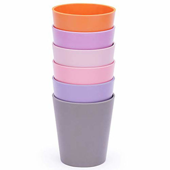Picture of 6pcs Bamboo Kids Cups for Baby feeding, Toddler cups for DrinkingTableware for Baby Toddler Kids Bamboo Kids Dinnerware sets
