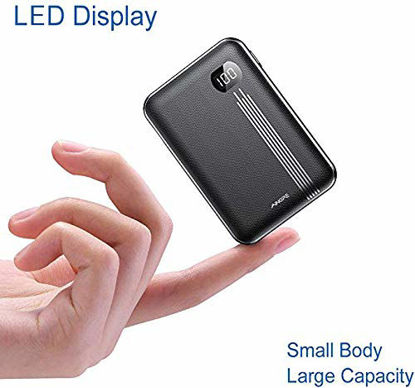 Picture of Portable Charger 10000mAh, AINOPE LED Display One of The Smallest 10000mAh External Battery, 2 USB Outputs External Battery Pack/Travel Power Bank/Phone Compatible with smatphone and Device