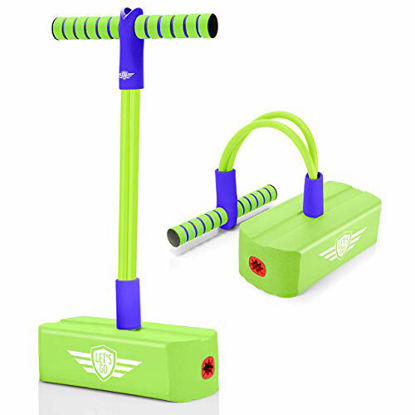Picture of ATOPDREAM Pogo Stick for Kids Foam Pogo Jumper Load-Bearing Ups to 250lbs Help Kids Grow Taller Fun and Safe Outdoor Toys for 3-12 Years Old Boys Girls(Bright Green)