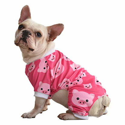 Picture of CuteBone Pink Pig Dog Pajamas Cute Cat Clothes Pet Pjs Onesie, XXLarge P46XXL